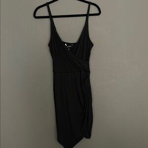 41 Hawthorn Black Ruched Asymmetrical Bodycon Dress